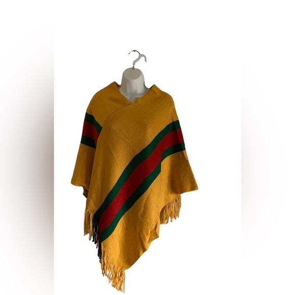 New With Tags Poncho Yellow/Green/Red One Size #1291 - Picture 1 of 6